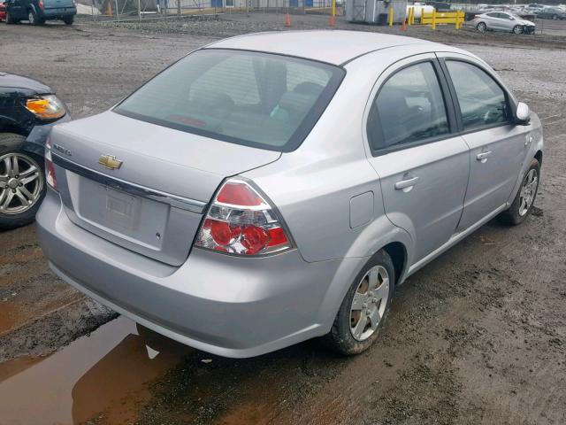 KL1TD56608B282982 - 2008 CHEVROLET AVEO BASE ვერცხლისფერი ფოტო 4