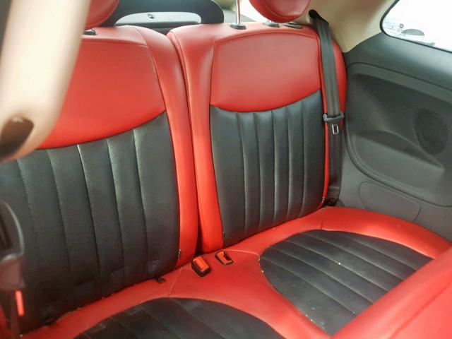 3C3CFFER5DT528782 - 2013 FIAT 500 LOUNGE RED photo 6