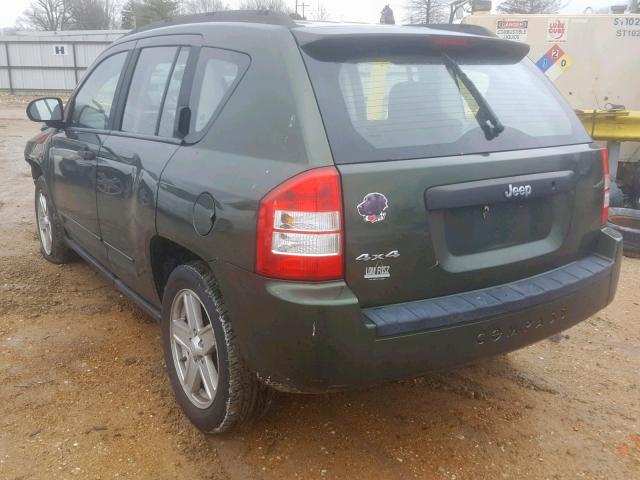 1J8FF47W68D714495 - 2008 JEEP COMPASS SP GREEN photo 3