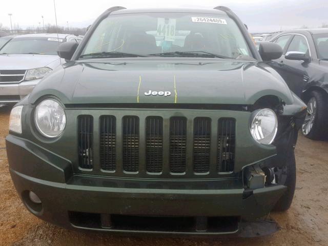 1J8FF47W68D714495 - 2008 JEEP COMPASS SP მწვანე ფოტო 7