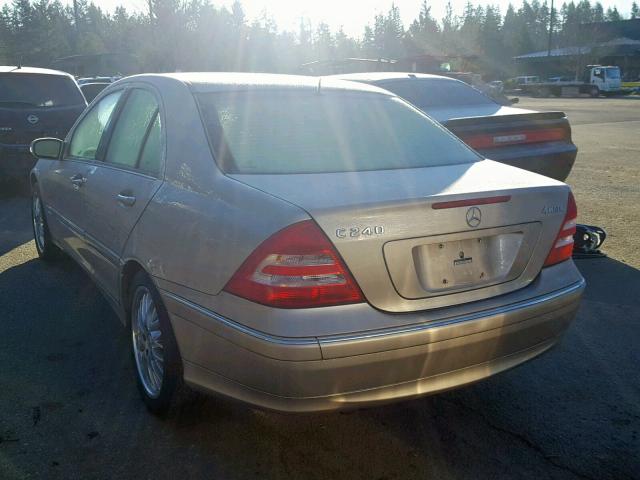 WDBRF81J55F594194 - 2005 MERCEDES-BENZ C 240 4MAT GOLD photo 3