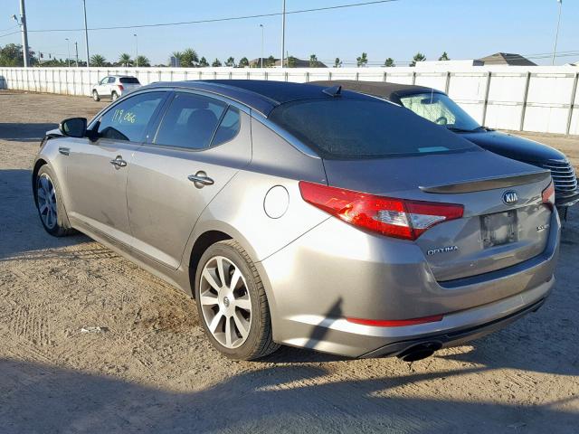 5XXGR4A69DG181974 - 2013 KIA OPTIMA SX GRAY photo 3