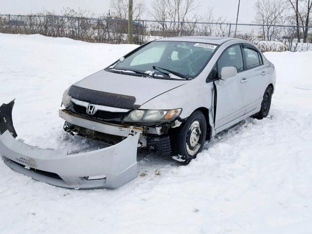 2HGFA15619H019404 - 2009 HONDA CIVIC LX-S SILVER photo 2