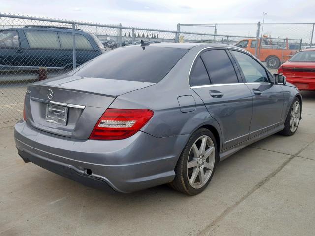 WDDGF4HB6CR210182 - 2012 MERCEDES-BENZ C 250 GRAY photo 4