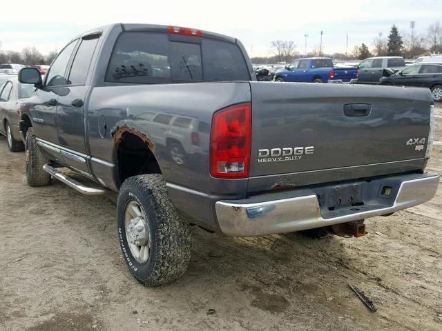 3D7KU28D74G106484 - 2004 DODGE RAM 2500 S GRAY photo 3