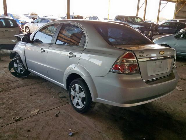KL1TD56E49B370085 - 2009 CHEVROLET AVEO LS SILVER photo 3