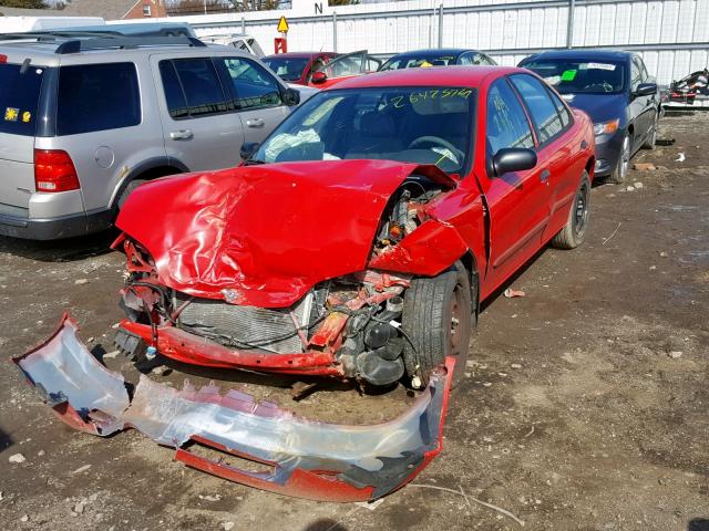 1G1JC524127417543 - 2002 CHEVROLET CAVALIER B RED photo 2