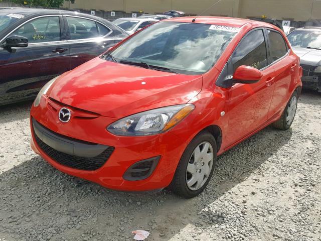 JM1DE1KY5E0174505 - 2014 MAZDA MAZDA2 SPO RED photo 2