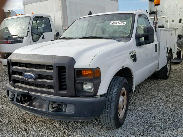 1FDWF30508EC54971 - 2008 FORD F350 SRW S WHITE photo 2