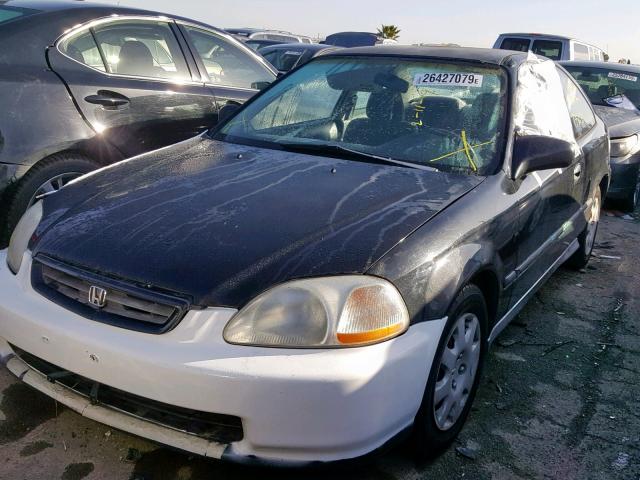 1HGEJ6227WL103980 - 1998 HONDA CIVIC DX BLACK photo 2