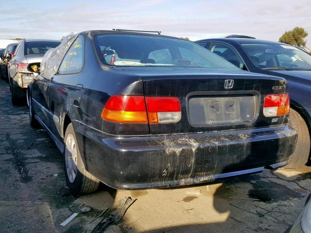 1HGEJ6227WL103980 - 1998 HONDA CIVIC DX BLACK photo 3