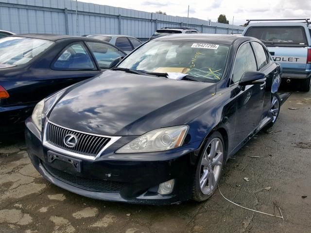 JTHBK262595102447 - 2009 LEXUS IS 250 BLACK photo 2