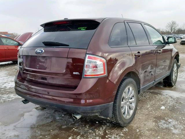 2FMDK38C39BA41371 - 2009 FORD EDGE SEL BURGUNDY photo 4