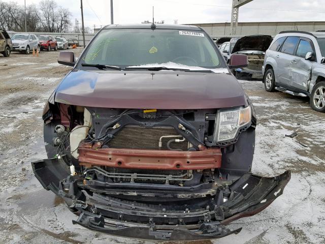 2FMDK38C39BA41371 - 2009 FORD EDGE SEL BURGUNDY photo 9