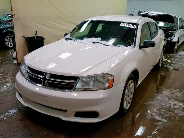 1B3BD4FB6BN518814 - 2011 DODGE AVENGER EX WHITE photo 2