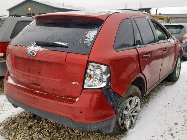 2FMDK3JC8BBA34464 - 2011 FORD EDGE SEL RED photo 4