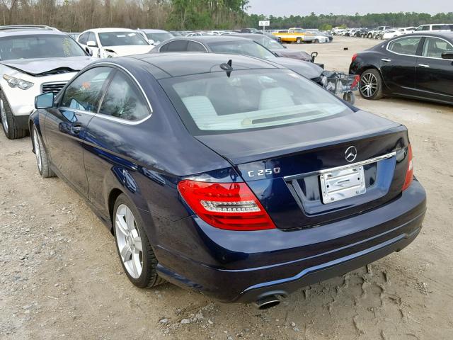 WDDGJ4HB7DG033086 - 2013 MERCEDES-BENZ C 250 BLUE photo 3