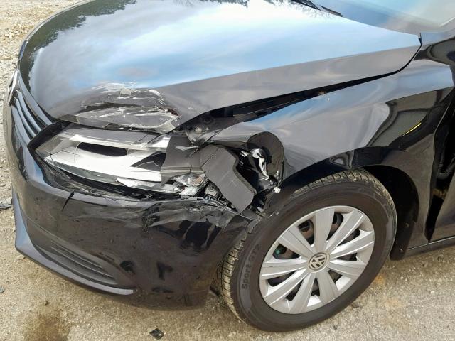 3VW2K7AJ4EM415519 - 2014 VOLKSWAGEN JETTA BASE BLACK photo 9