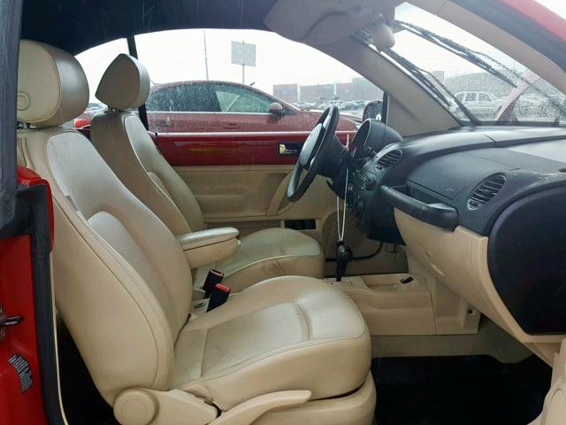 3VWPF31Y66M319697 - 2006 VOLKSWAGEN NEW BEETLE წითელი ფოტო 5
