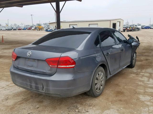 1VWAP7A38DC061924 - 2013 VOLKSWAGEN PASSAT S GRAY photo 4