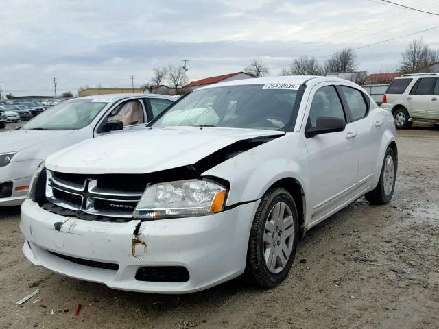 1C3CDZAB7CN133873 - 2012 DODGE AVENGER SE WHITE photo 2