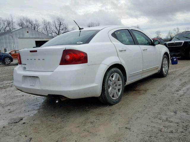 1C3CDZAB7CN133873 - 2012 DODGE AVENGER SE WHITE photo 4