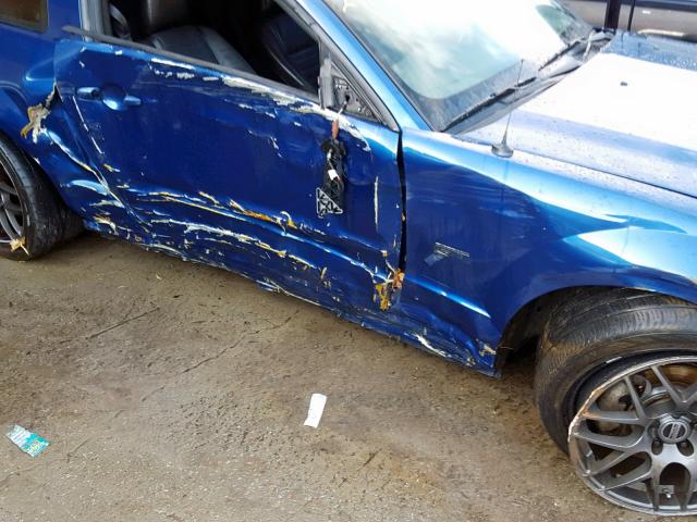 1ZVHT82H785149383 - 2008 FORD MUSTANG GT BLUE photo 9