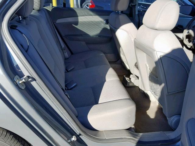 1G1ZH57B784294594 - 2008 CHEVROLET MALIBU 1LT CHARCOAL photo 6