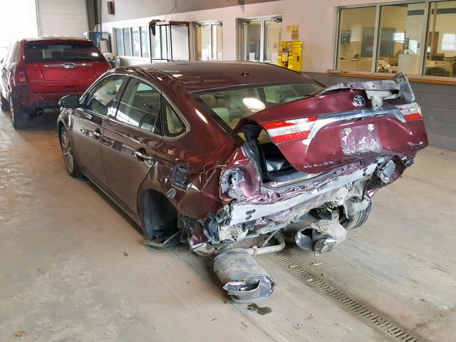 4T1BK1EB9EU110530 - 2014 TOYOTA AVALON BAS MAROON photo 3