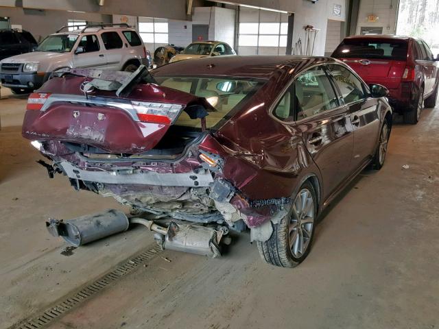 4T1BK1EB9EU110530 - 2014 TOYOTA AVALON BAS MAROON photo 4