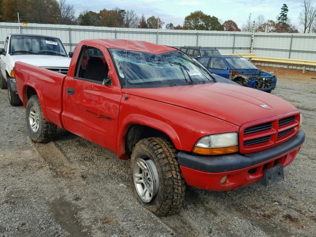 1B7GG26X81S335832 - 2001 DODGE DAKOTA RED photo 1