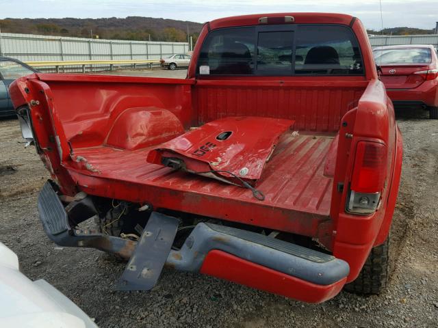 1B7GG26X81S335832 - 2001 DODGE DAKOTA RED photo 6