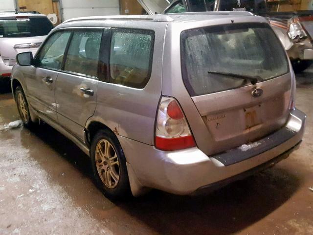 JF1SG66658G707767 - 2008 SUBARU FORESTER S SILVER photo 3