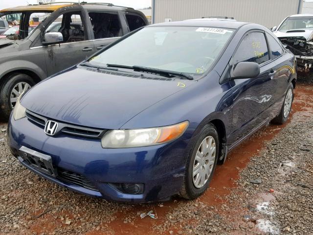 2HGFG122X7H523351 - 2007 HONDA CIVIC DX BLUE photo 2