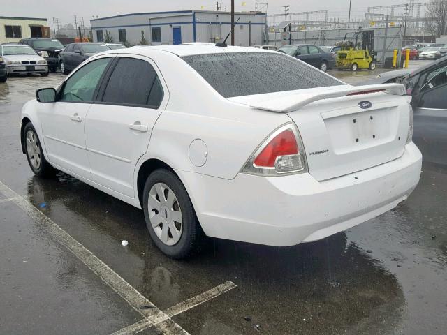 3FAHP06Z67R268295 - 2007 FORD FUSION S WHITE photo 3