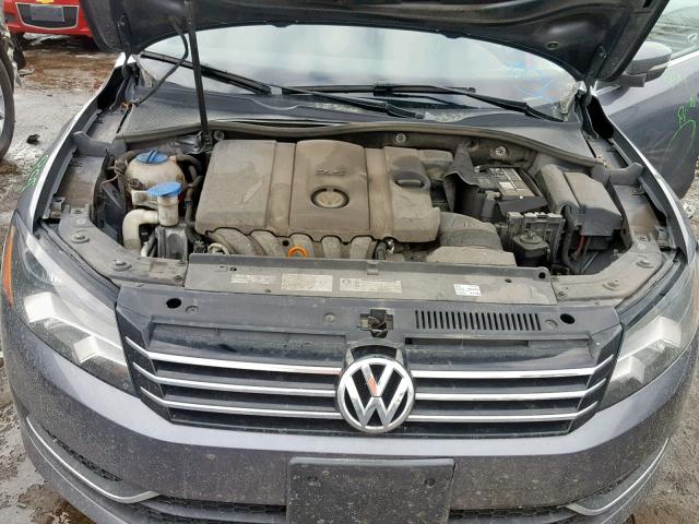 1VWBH7A35DC112815 - 2013 VOLKSWAGEN PASSAT SE GRAY photo 7