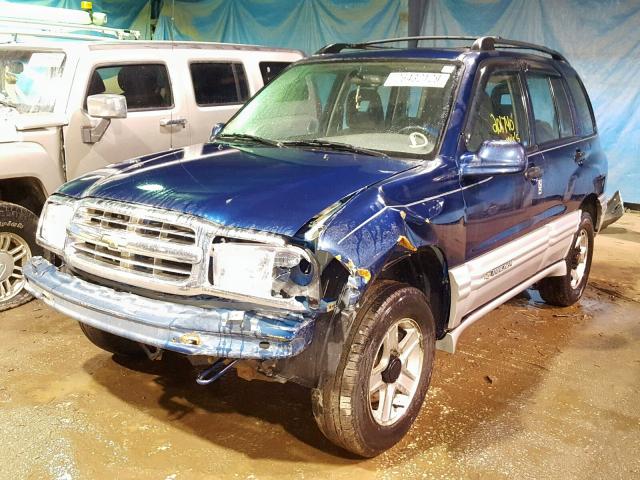 2CNBJ634126927313 - 2002 CHEVROLET TRACKER LT BLUE photo 2