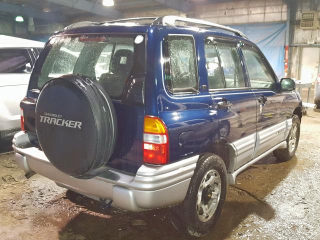 2CNBJ634126927313 - 2002 CHEVROLET TRACKER LT BLUE photo 4