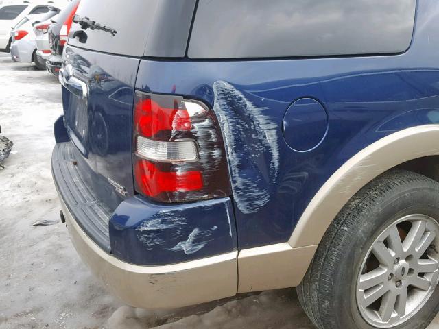 1FMEU74E47UB39491 - 2007 FORD EXPLORER E BLUE photo 9