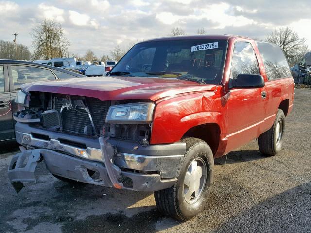 1GKEK18K7RJ761664 - 1994 GMC YUKON RED photo 2