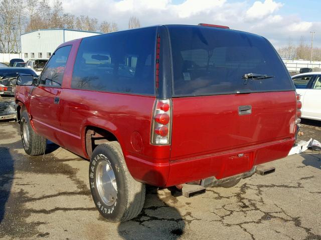 1GKEK18K7RJ761664 - 1994 GMC YUKON RED photo 3