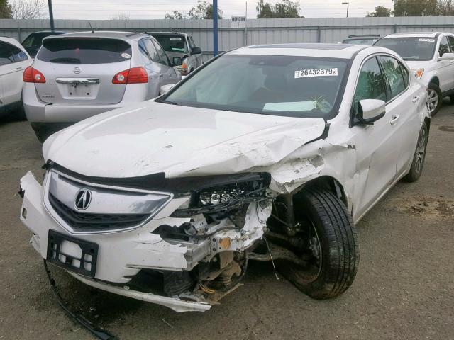 19UUB1F5XFA000466 - 2015 ACURA TLX TECH WHITE photo 2