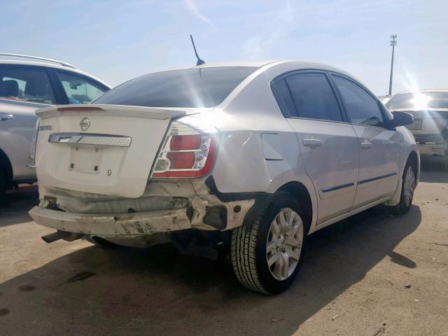 3N1AB6AP4CL692268 - 2012 NISSAN SENTRA 2.0 WHITE photo 4