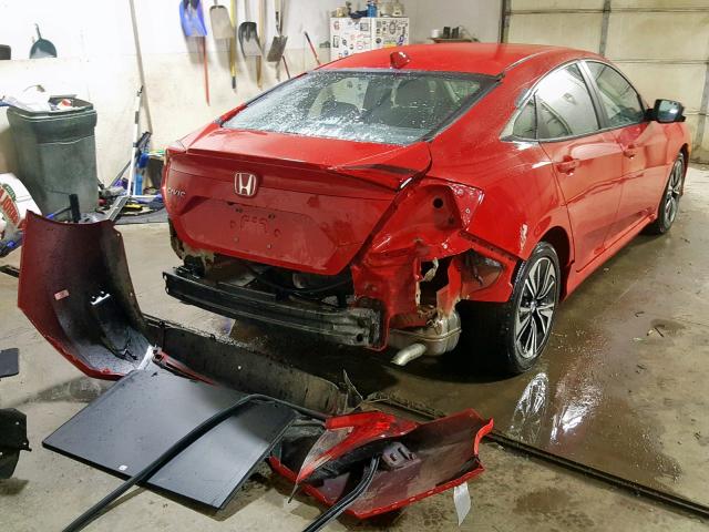2HGFC1F37HH659307 - 2017 HONDA CIVIC EX RED photo 4