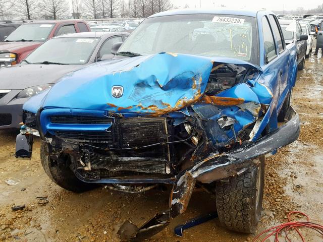 1B7HG2AN01S256813 - 2001 DODGE DAKOTA QUA BLUE photo 7