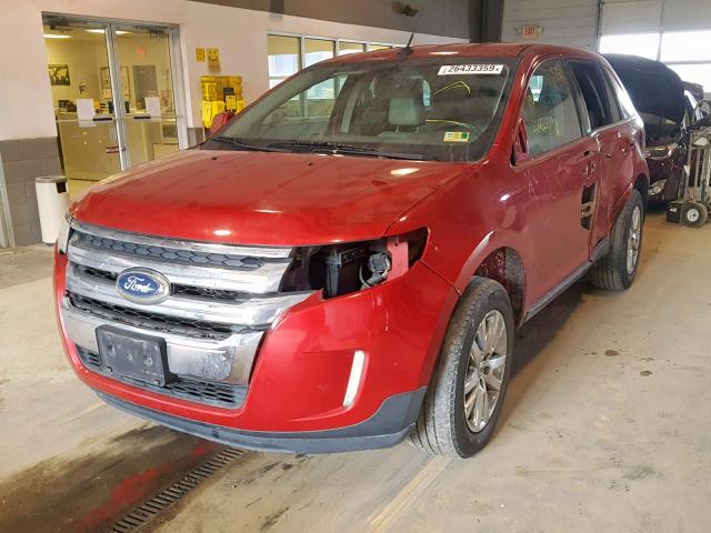 2FMDK3KC4BBA01055 - 2011 FORD EDGE LIMIT BURGUNDY photo 2