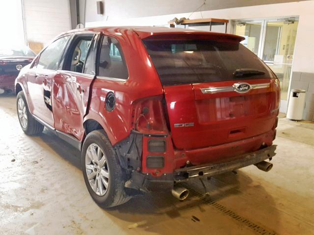 2FMDK3KC4BBA01055 - 2011 FORD EDGE LIMIT BURGUNDY photo 3