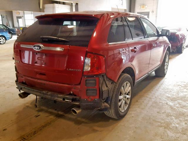 2FMDK3KC4BBA01055 - 2011 FORD EDGE LIMIT BURGUNDY photo 4