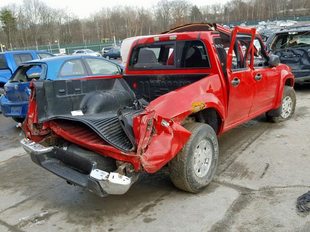 1GCDT136258138131 - 2005 CHEVROLET COLORADO RED photo 4