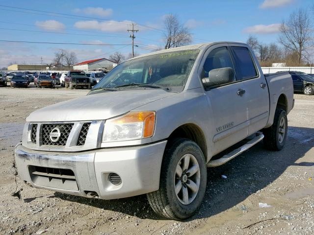 1N6AA0EJ5CN309213 - 2012 NISSAN TITAN S SILVER photo 2